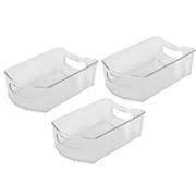 Smart Design Stackable Set of 3 Refrigerator Bins