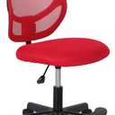 Amazon Basics Kids Adjustable Height Mesh Low-Back Swivel Desk Chair with Footrest, Rolling Computer Task Study Chair, Breathable, Red, 21.85 x 21.85 x 29.33 inches
