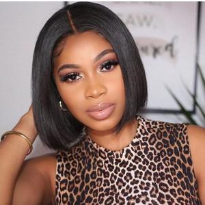 short Bob wig human hair 13x4 HD Lace Front Bob Wig Human Hair Comfortable Breathable Natural Short Style, Fluffy & Face-Slimming Heat-Stylable & Easy Care 200% Density (10 Inch)