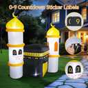 Dawdix 6FT Inflatable Ramadan Mosque Decoration, Inflatable Masjid Eid Mubarak Outdoor Decor, Muslim Islamic Holiday Blow-Up Lawn and Garden