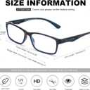 CARA Extremely Lightweight Progressive Multifocus Reading Glasses for Men No-Line Blue Light Blocking Computer Readers 2Pack, 3.50x