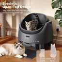 Automatic Litter Box Self Cleaning, FeelNeedy Open-Top Smart Cat Litter Box with App Control, Odor-Control Safety Sensor Design for 1-3 Cats, Includes Waste Bags