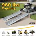 BEJONI 40" Steel Shed Ramps, 2PCS Total 960 lbs Capacity Shed Ramp for Riding Mower, Heavy Duty Trailer Ramps for ATVs, Bicycles, Motorcycles, Snow Blowers, Dirt Bikes, E-Bikes