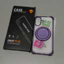 for iPhone 17 Case Magnetic Compatible with MagSafe Wireless Charging,with 2 Tempered Glass Screen Protectors,for 17 Phone Case with Kickstand Ring,Military Grade Protection Shockproof Purple