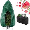 Meonum Upright Christmas Tree Storage Bag with Ornament Storage Bag Waterproof Heavy Duty Tear-proof Container Combo Set Fits 7.5 Ft Xmas Tree (9ft)