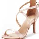 DREAM PAIRS Women's DOLCE Fashion Stilettos Open Toe Pump Heel Sandals (7 Wide)