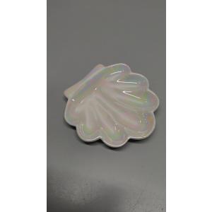 Shell Trinket Dish, Ceramic Ring Holder/Jewelry Tray, Cute Organizer Plate Vanity Decorations Accessories for Home Dcor Bathroom Valentine's Friendship Birthday Christmas Gift for Women