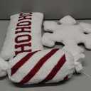 Yookeer 3 Pcs Christmas Throw Pillows Peppermint Candy White Snowflake Shape Cushion Ho Ho Rectangular Decorative Christmas Pillows Stuffed Plush Xmas Holiday Decorations for Bed Home Sofa Couch