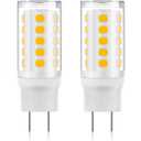 GY6.35 LED Bulbs 120V, 35W Q35/GY6.35/CL/120V Halogen Replacement, JC Type Bi-Pin Base for Kitchen Microwave Light, Under Cabinet Light, Non-Dimmable 3000K Warm White 4W 4-Pack