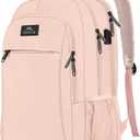 MATEIN 15.6 inch Laptop Backpack, Cute Slim Computer Travel Backpack with USB Port, Carry On Casual Daypack Bag Gifts for Women Teacher Nurse, Pink