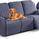TAOCOCO Recliner Sofa Covers Stretch Reclining Couch Cover, Jacquard Recliner Couch Cover for 3 Seat Furniture Protector Sofa Slipcovers with Elastic Bottom for Kids, Pets (Grey)