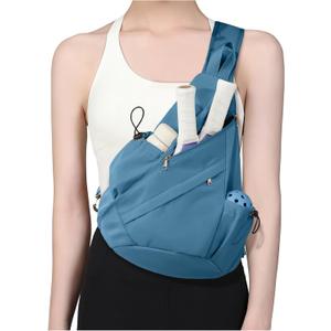 Pickleball Bag for Women Men, Crossbody Sling Bags Pickleball Paddle Bag Should Chest Bags Backpack (Peacock Blue)