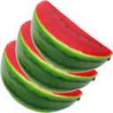3pcs Artificial Fruits Watermelon Decorations Tabletop Decor Photo Prop Realistic Watermelon Slice Fake Watermelon Slices Desktop Model Showpiece Fruit Slices Foam Watermelon Decor