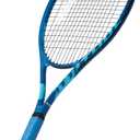 Metallix Attitude Elite Blue Tennis Racket - Pre-Strung Adult Tennis Racquet Lightweight - Midplus Headsize for Blend of Power and Control (4-1/2)