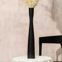 Nuogo 20'' Black Tall Floor Vases Ceramic Skinny Long Vase for Pampas Grass Modern Minimalist Tall Flower for Fireplace Living Room Home Decor