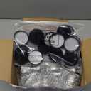 Zhehao 24 Pcs Glass Candle Jars with Lids Bulk, Round Empty Candle Container Tins, Dishwasher Safe and Leakproof DIY Crafts(Amber, Black,4 oz)