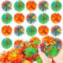 YongnKids 30PCS Sensory Stringy Balls Fidget Toy for Kids Adults,2.75" Silicone Pom Bouncy Stress Ball for Boys Girls,Party Favors Birthday Gift Easter Egg Fillers Basket Stuffers Classroom Rewards