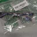 3 Pack Reading Glasses for Women Blue Light Blocking, Metal Oval Half Frame Womens Readers Glass with Spring Hinge, Anti Blue Ray Reduce Eye Strain Glare Headache(200 Magnification Strength) (Black Red Purple)