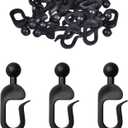180Pack Gazebo Curtain Hooks, Plastic Hooks for Gazebo Curtains, for Tent and Outdoor Shade Home Hotel Mosquito Net Rail Mount