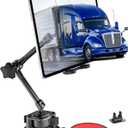 Tablet Mount for Truck Dashboard, [Ultra Powerful Suction Cup] Heavy Duty Car Tablet Holder, Adjustable Metal Arm Semi Truck Windshield Dash Stand for iPad Pro 12.9 Air Mini, Tab, 4-13" Tablets
