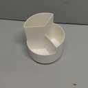 Desk Pencil Pen Holder, 3 Slots 360-Degree Spinning Organizers, Desktop Storage Stationery Supplies, Cute Cup Pot for Office, School, Art Supply, Kids - White