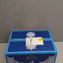 Fanquare Bone China Tea Sets for Adults, 21-Piece Blue Lace and Roses Porcelain Tea Service with Sugar Bowl & Creamer, English Cremic Floral Teacups Set of 6 for Women Tea Party