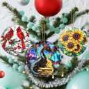 Christmas Ornaments, Dodosky 2.8in Ceramic Dragon Ornament, Xmas Decor, Christmas Tree Ornaments, Xmas Decorations for Tree, Holiday Ornament, Gifts for Dragon Lovers, Gifts for Bookworms, Book Lovers