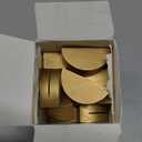 24 Pcs Gold Table Number Stands Wooden Indoor Lightweight Wedding Table Name Holder Semicircular Design Place Card Holders Office Tag Photo Menu Clips Banquet Birthday Party Restaurant