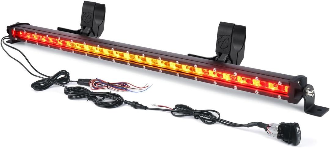 Xprite 25" LED Chase Light Bar, 1.0" Ultra-Thin Offroad Rear Chase Light w/Brake Turn Signal Running Lights for 1.75"-2" Roll Cage Compatible with UTV, Polaris RZR, Yamaha, Kawasaki, SUV, Truck- RYYR