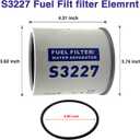 S3227 Fuel Filter Marine Fuel Water Separator Element Replacement for Marine Outboard Motor Mercury Replace S3227, 320R, 490R-RAC-01, 18-7948, 9-37882, 18-7922, 18-7922-118-7948