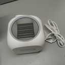 Space Heater with Mug Warmer, Electric Space Heaters for Indoor Use with Thermostatc, Candle Warmer Pate for Bedroom, Office, Large Room Use (White)