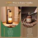 Candle Warmer Lamp with Timer Dimmer, Adjustable Height Wax Melt Warmer for Jar Candles, Housewarming Gift, Birthday Mother's Day Valentines Gifts for Women Mom Sister Wife Bedroom New Home Room Decor