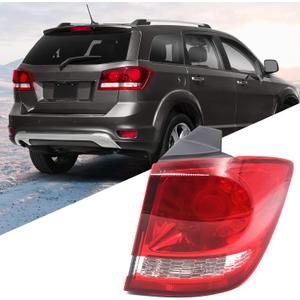 for 2011-2018 Dodge Journey Tail Lights Assembly Led Rear Light Taillight Lens Brake Lamp with Bulb Right Passenger Side RH 68078464AD CH2805105