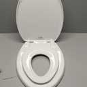 Little2Big Toilet Seat with Built-In Toddler Potty Training Seat, Slow Close, Easy to Install, Made in USA, ELONGATED, White