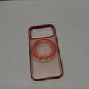 TORRAS 360 Magnetic Stand for iPhone 17 Pro Case, Ostand 3.0[Fit for MagSafe][4X Mil-Grade Shockproof] Rotatable Kickstand Protective Cover, Camera Control Button, Translucent Burgundy Red, O3 Fitness