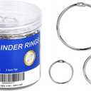 Binder Rings,KASEMI 100pcs Book Rings Assorted Sizes (1,1.5,2 inch) for School,Classroom,Office