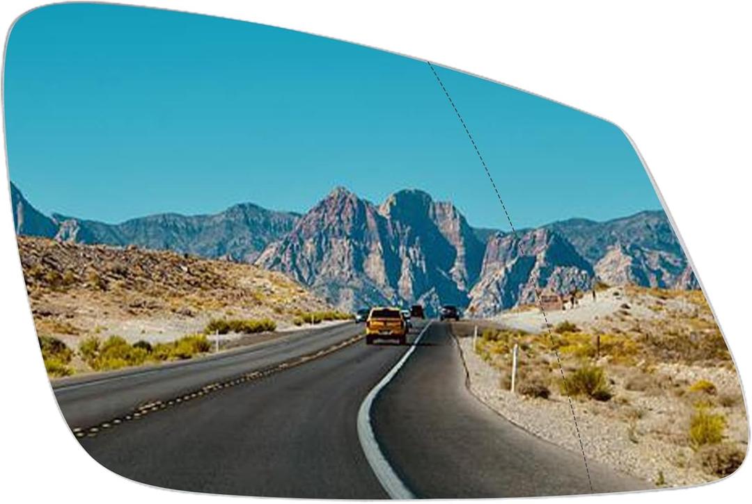 NLQR 4Pin Passenger Right Side Mirror Glass, Compatible with BMW 528 550 640 650 740 750 2010-2022 Replace 51167228612 51167186590 Rearview Heated Mirror Glass