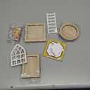 Farmhouse Bee Tiered Tray Decor Set,Interchangeable Year Round Seasonal Decorations Spring Decorations for Home Decor Wooden Frames + Mini Arch + Ladder, NO TRAY