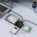 USB 3.0 to SATA IDE Adapter Hard Drive Reader, USB + Type C to External Hard Drive Disk HDD Converter Kit for Universal 2.5" 3.5" IDE HDD, 2.5" SSD, with 12V/2A Power Adapter