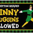 Buddy The Elf Christmas Decorations, Funny Elf Christmas Door Welcome Mat with Non-Slip Backing, Xmas Front Door Decor Bathroom Kitchen Garden Entryway Mats, Holiday Decor for Indoor Outdoor