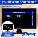 24" (2Pack) eye protection anti-fatigue screen, anti-blue light filter, anti-glare curtain protective film