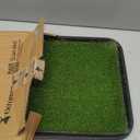 Ottomanson Artificial Grass Puppy Potty Training Pad with Tray, 15" x 30" Reusable Pee Pad for Small Pets and Dogs