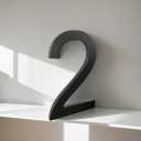 Upgraded 8 Inch Floating House Numbers-Anti-Fade Modern Aluminum Address Numbers for Home/Mailbox/Building/Easy to Install/Black/Number 0