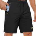 MAGCOMSEN Men's Workout Gym 9" Shorts Quick Dry Lightweight Summer Casual Athletic Hiking Shorts for Men with 3 Pockets (Black)