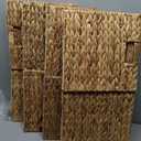 12x12in Storage Baskets Set of 4 Water Hyacinth Baskets,Foldable Handwoven Storage Cubes,Wicker Cube Baskets Laundry Organizer Totes for Home