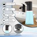 Automatic Soap Dispenser Touchless, Rechargeable 15oz/400ML Large Capacity Four-Level Adjustable Dispenser Volume Suitable for Bathroom and Kitchen (Black)