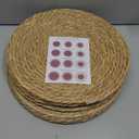 Round Woven Placemats Set of 10, Natural Water Hyacinth Place mats, 12 inch Rattan Placemat Wicker Placemats Farmhouse Boho Braided Heat Resistant Outdoor Placemat Patio Table Place Mat