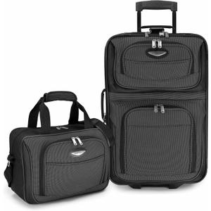 Travel Select Amsterdam Expandable Rolling Upright Luggage, Gray, 2-Piece Set