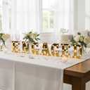 Engaged LED Light up Letter - Mirror Surface Marquee Letter Neon Light Sign for Engagement Wedding Bridal Shower Party Decorations