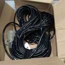 POWGRN 100FT 16/3 Black Outdoor Extension Cord Waterproof, 3 Prong Flexible Cold Weatherproof Extension Cord, 10 AMP 1250W SJTW, ETL Listed